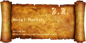 Weigl Martin névjegykártya